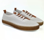 Skórzane wygodne trampki białe półbuty Vacarro 1822