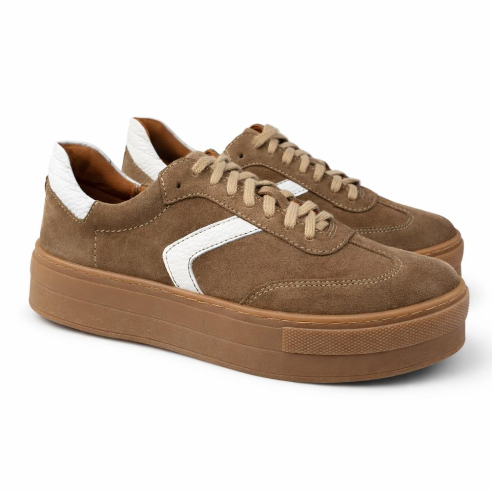 półbuty sportowe damskie skórzane beż zamsz Bochmbut 1470.png