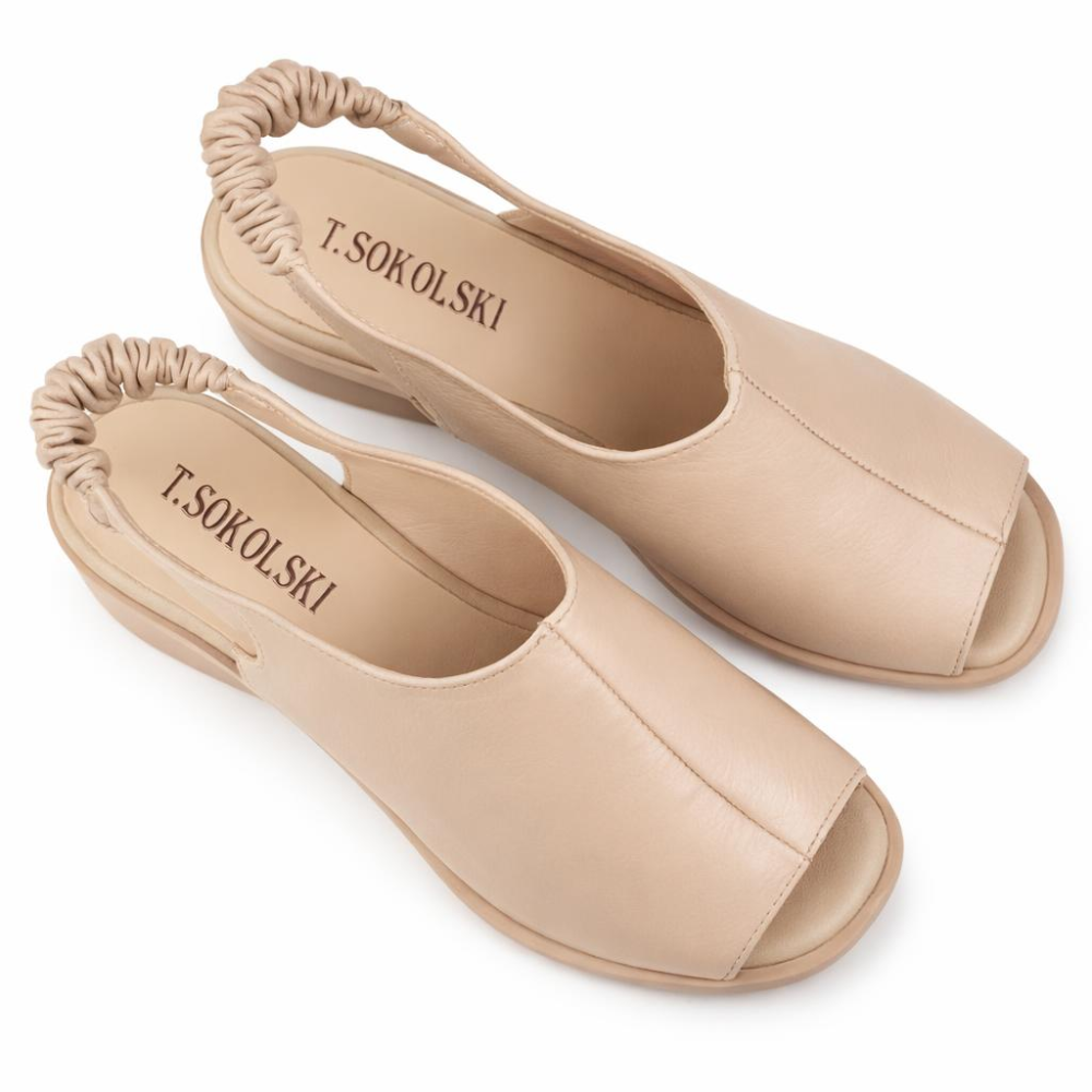 sandały na koturnie ze skóry beżowe T.Sokolski L26-407 (4).png