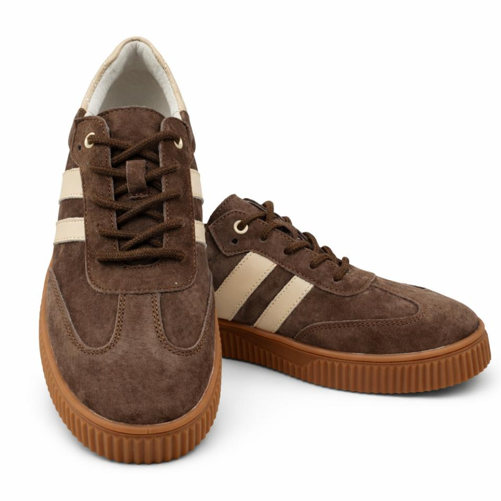 skórzane sneakersy damskie brązowe welurowe Badoxx LSK-626 (3).png