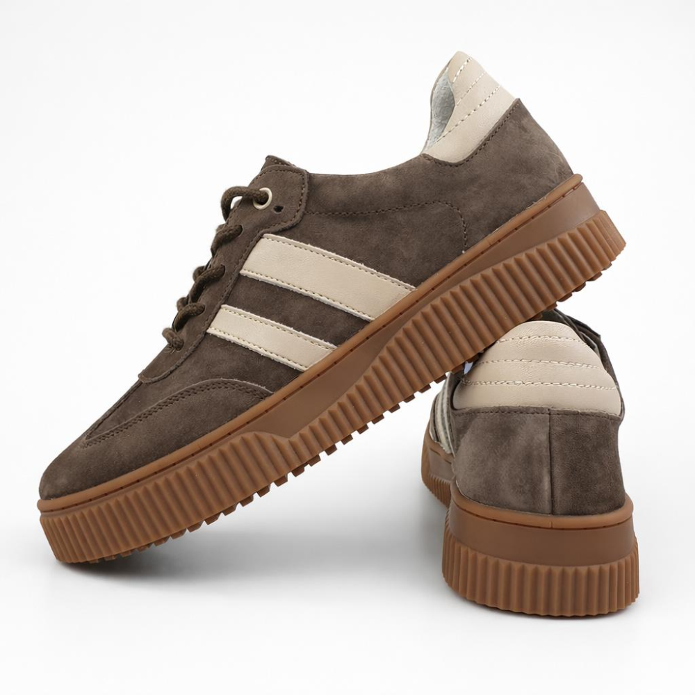 skórzane sneakersy damskie brązowe welurowe Badoxx LSK-626 (2).png