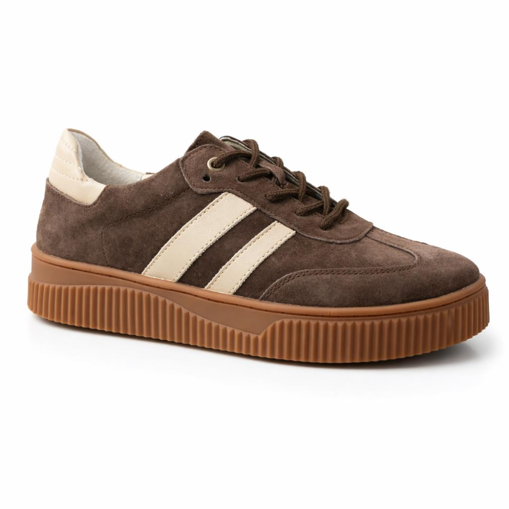 skórzane sneakersy damskie brązowe welurowe Badoxx LSK-626.png