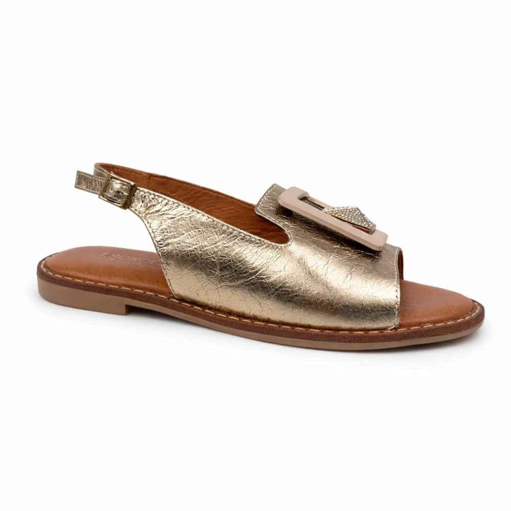 skórzane sandały damskie złote Sokolski 166 (4).png