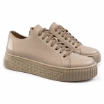 Sportowe buty damskie sneakersy trampki  beżowe 22162/Z