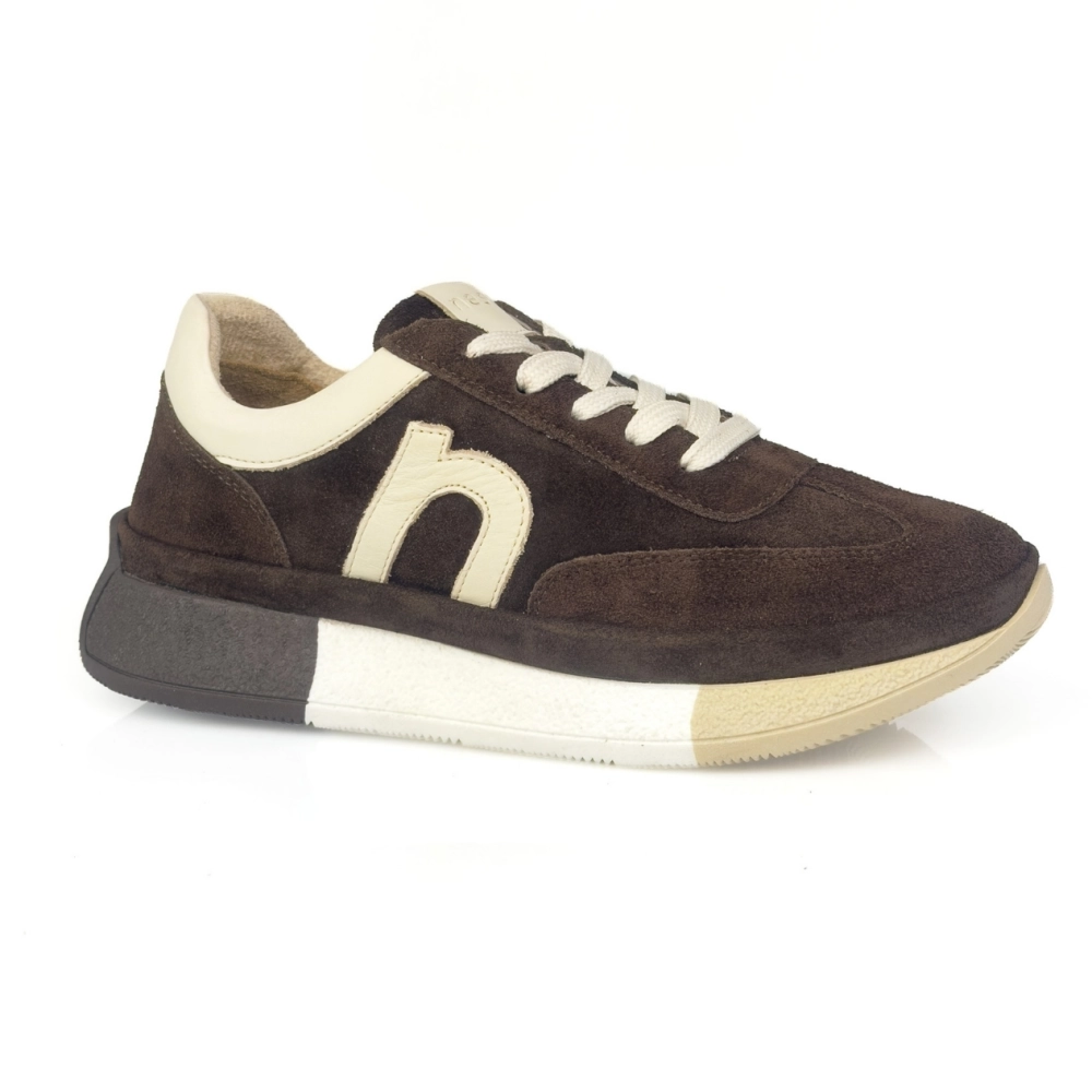 skórzane sneakersy damskie sportowe zamsz brąz Nessi 26LP028.jpg
