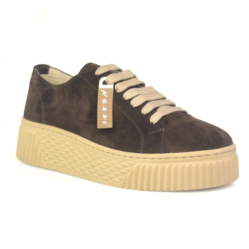 skórzane sneakersy damskie sportowe zamsz brąz Nessi 26LP038 (3).jpg