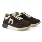 Sneakersy damskie sportowe skóra zamsz brązowe NESSI 26LP028