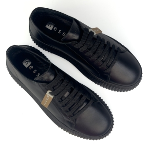 skórzane sneakersy damskie sportowe czarne Nessi 26LP036 (4).jpg