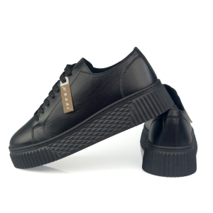 skórzane sneakersy damskie sportowe czarne Nessi 26LP036 (3).jpg