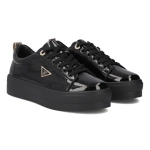 Sneakersy sportowe damskie skóra lakierowana czarne Filippo DP3533