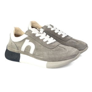 skórzane sneakersy damskie sportowe zamsz szare NESSI 26LP033.jpg