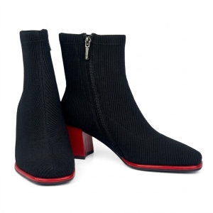 eleganckie botki damskie czarne z czerwonym obcasem ARTIKER 59C0301 (5).jpg