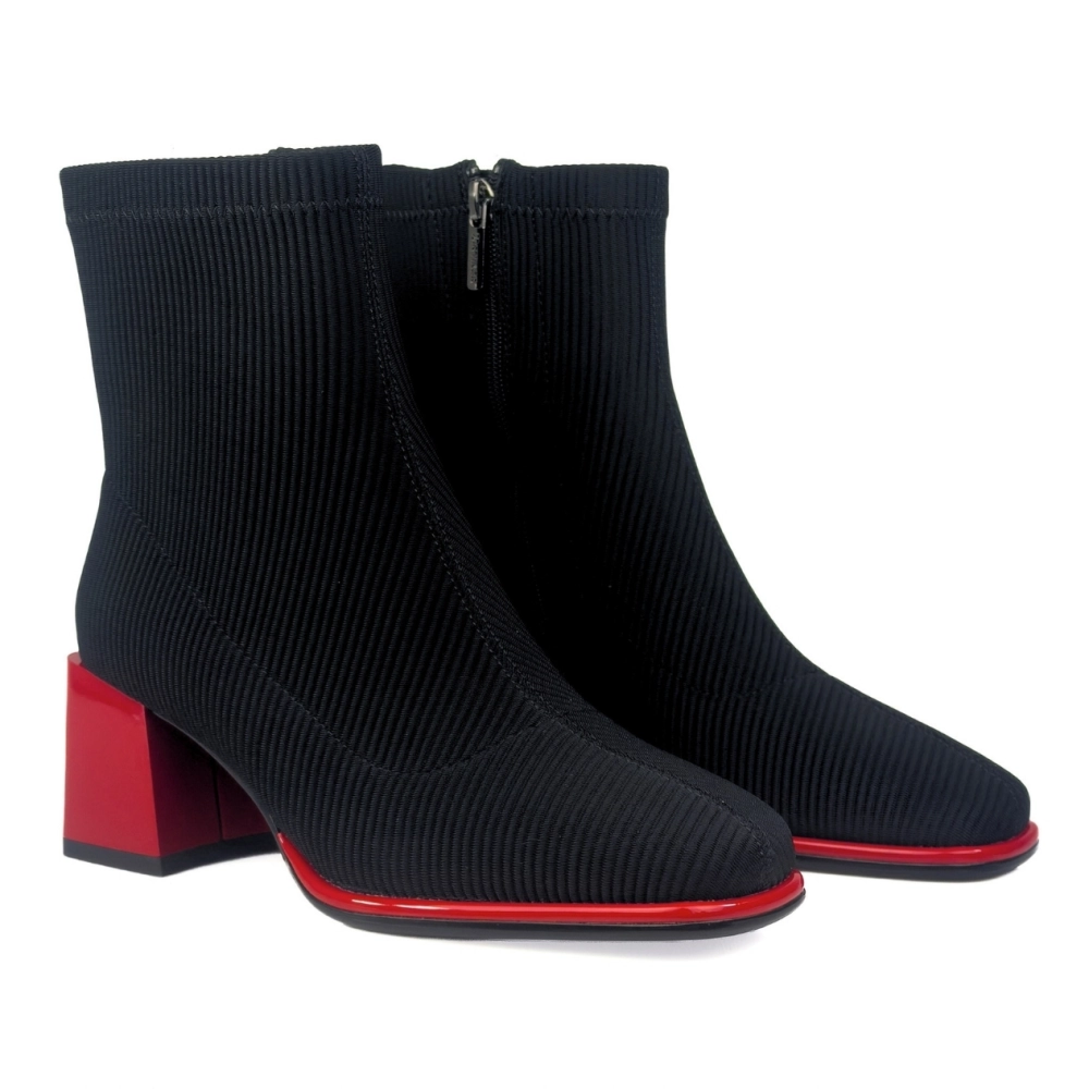 eleganckie botki damskie czarne z czerwonym obcasem ARTIKER 59C0301 (1).jpg