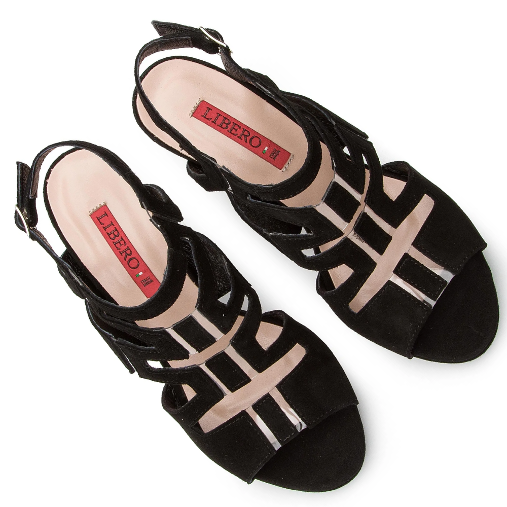 czarne sandałki libero